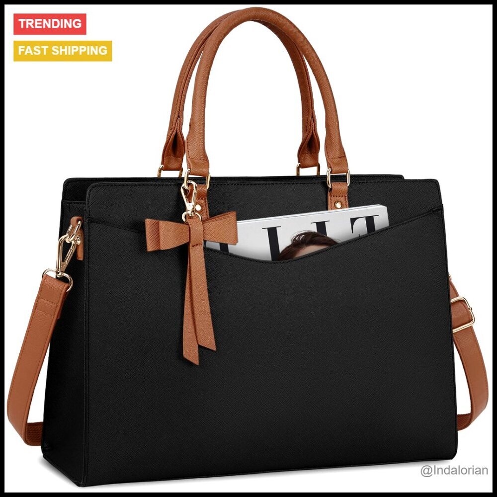 Professional Laptop Tote Bag Elegant Minimal Chic Waterproof Work Briefcase